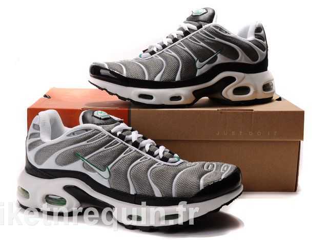 air tn chaussures gris noir crochet semelle blanche (2)